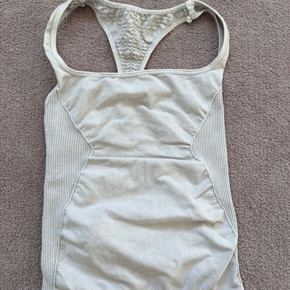 NEW - FREE PEOPLE MOVEMENT x THE CLASS - Good Karma Long Tank - VINTAGE ICE GREY - Picture 1 of 5